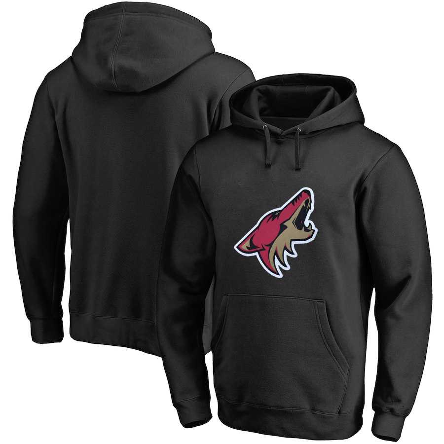 Phoenix Coyotes Black All Stitched Pullover Hoodie